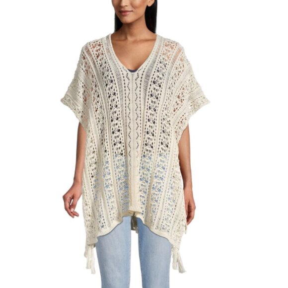 World Market Exclusive Cheri Ivory Crochet Tunic - Picture 1 of 8